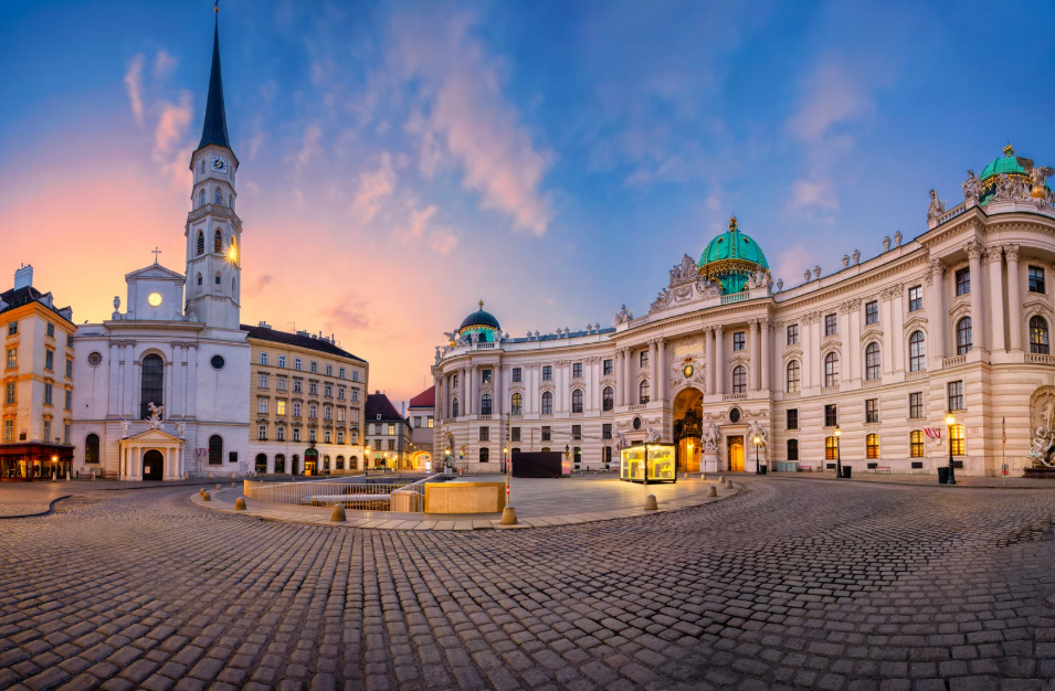 Vienna Hofburg Palace and St. Michael's Church